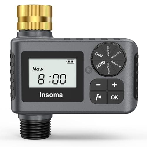Sprinkler Timer with Brass Swivel Programmable Water Timer for Outdoor Garden Hose Hose Timers with Rain DelayManualAuto Mode Drip Irrigation and Lawn Watering System 1 Outlet