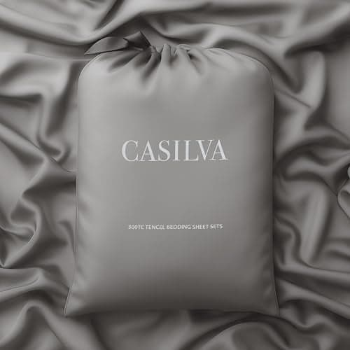 CASILVA Eucalyptus Sheets Infused with Silver for AntiOdor Softer Than Silk Fibers More Cooling Than Cotton Perfect for Hot Sleepers Sensitive Skin 100 Tencel Lyocell King Sheet Set