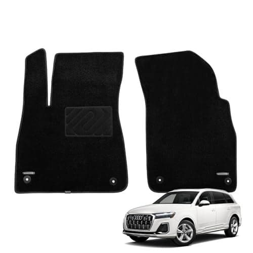 WENNEBIRD Superior Carpet Front Row Floor Mats for 20172026 Audi Q7 Q8 4M 05Inch UltraThick NoiseReducing AllWeather Waterproof AntiSlip 2Pc Set