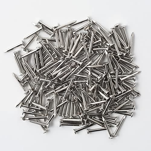 1200pcs Hardware Nails 12 18 Ga Nickel Plated Hanging Nails Flat Head Nails Wall Nails for Hanging Finishing Nails Tiny Nails Small Nails 12 in