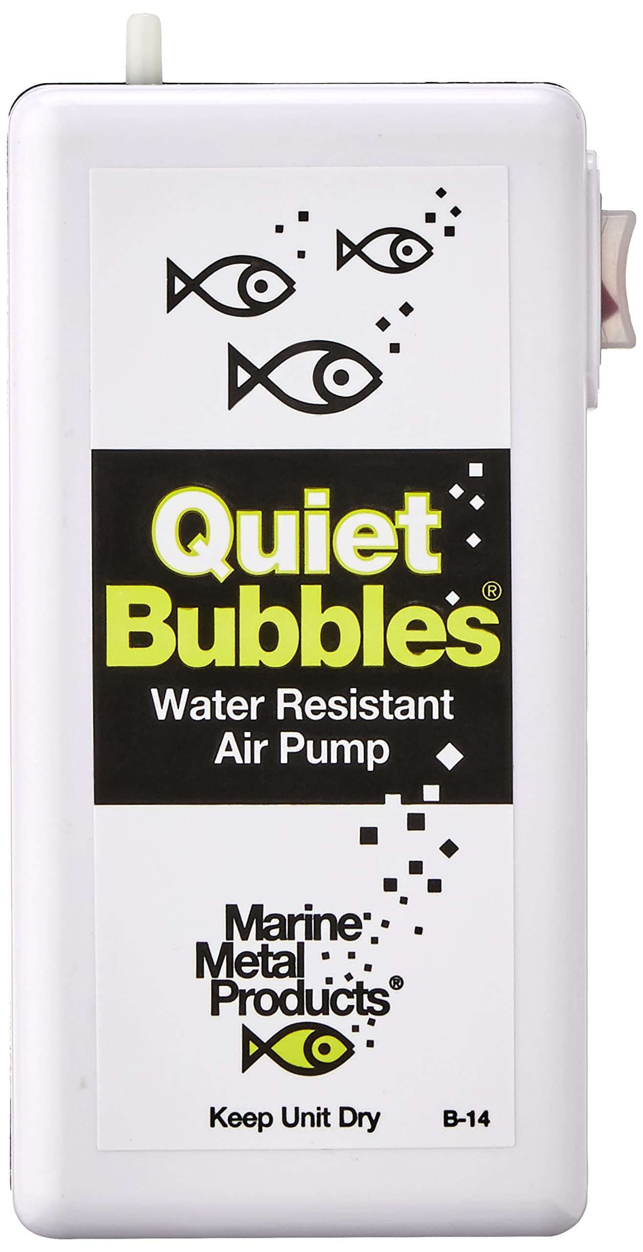 Marine Metal B-14 Quiet Bubbles Live Bait Aerator, Quiet Water Resistant Air Pump, Portable,Beige