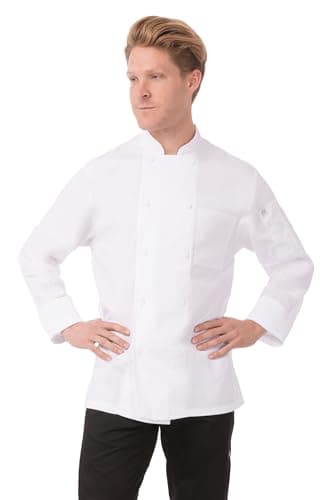 Chef Works Men's Calgary Cool Vent Chef Coat, White, Large