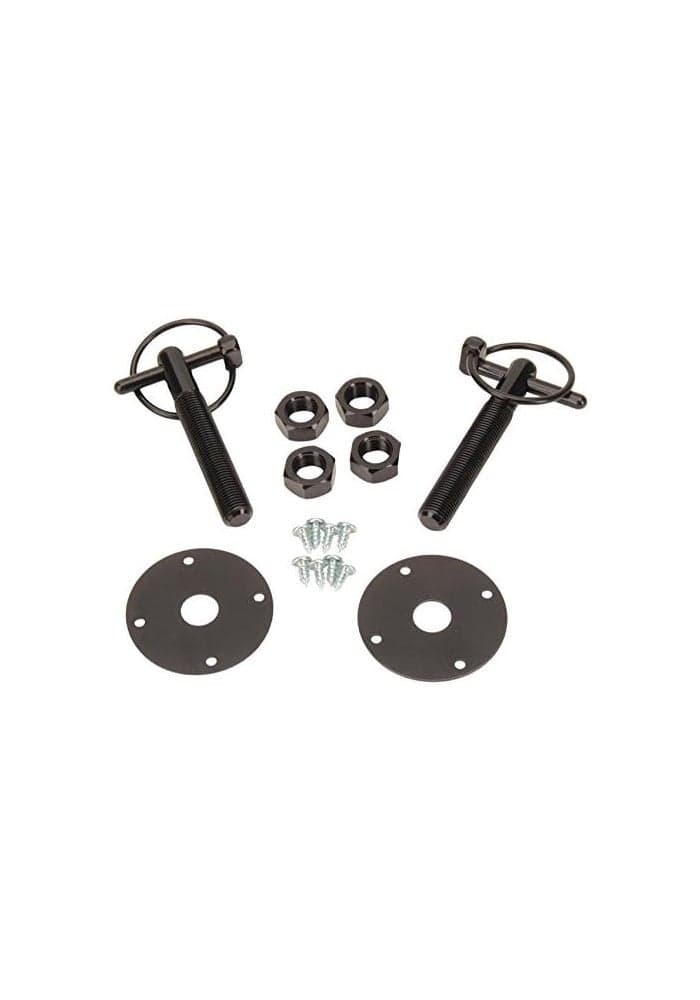 Speedway Motors Black Aluminum Hood Pin Kit with Q-Clips