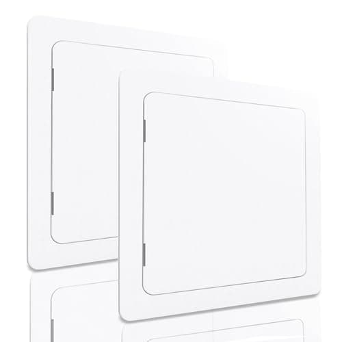 Morvat Access Panel 12x12 Inch for Drywall & Ceiling with Door, Heavy-Duty Durable ABS Plastic & Easy Install Access Box, Wall Hole Cover Plate for Plumbing & Electrical Cables & Wiring, White, 2 Pack
