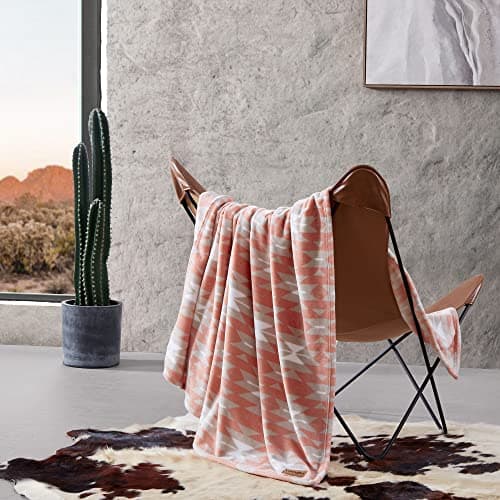 Wrangler - Blanket, Super Soft Plush Bedding, Yellowstone Inspired Throw Blanket for Couch or Bed (Navajo Khaki, 50" x 70")