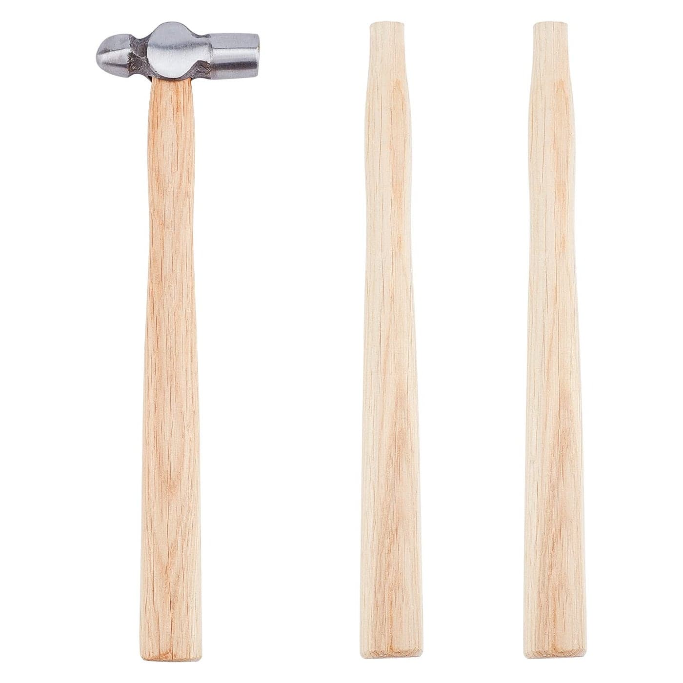 PH PandaHall 1pc Ball Peen Hammer with Two Spare Wooden Handle 4oz DualHeaded Carbon Steel Hammer HeavyDuty Metalworking Hammer for Household Workshop Metal Forming Repairing Rivet 78