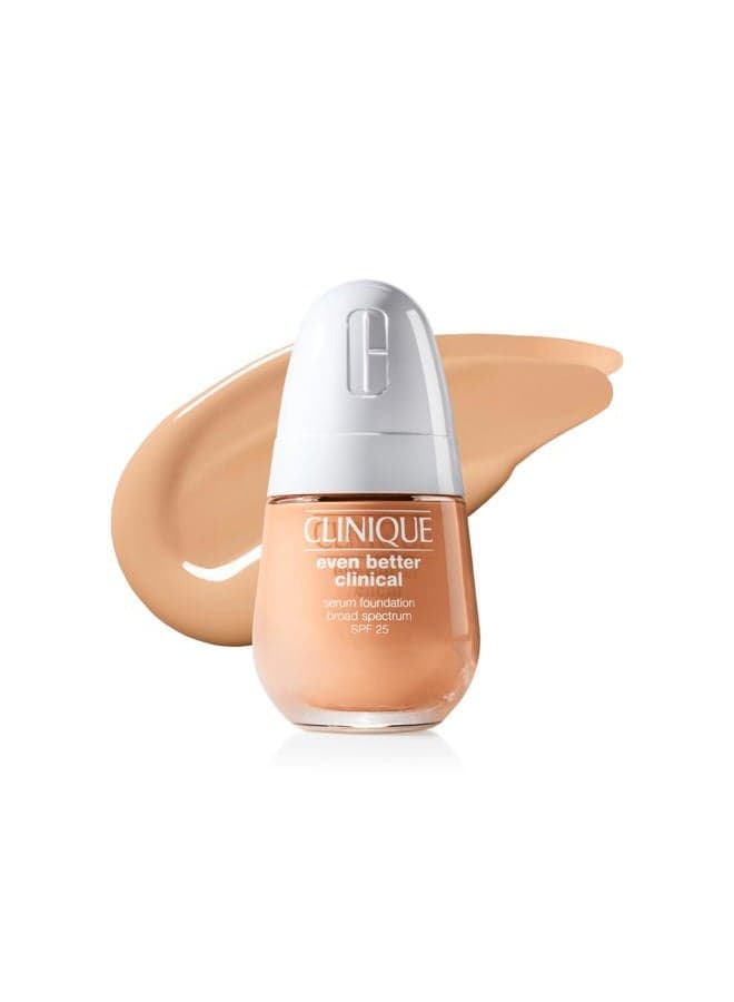 Even Better Clinical Serum Liquid Foundation SPF 25 With Vitamin C, Salicylic Acid + Hyaluronic Acid For Combination to Oily Skin Types | Full Coverage + Matte Finish, Butterscotch, 1 Fl Oz