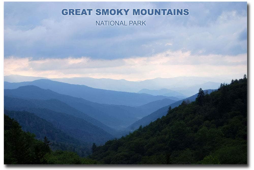 Great Smoky Mountains National Park Travel Refrigerator Magnet Size 25 x 35