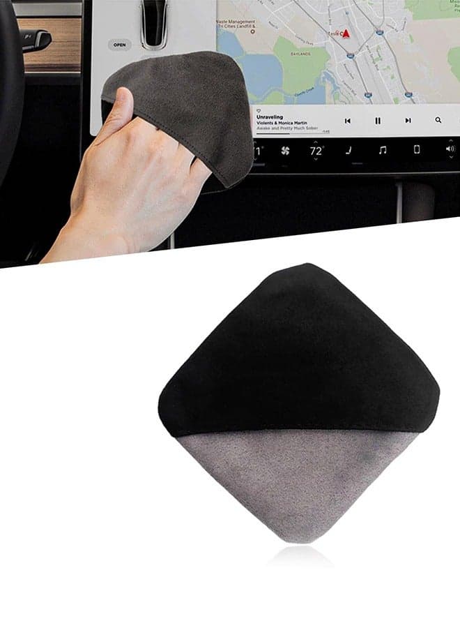 Car Screen Cleaner, 4.13×4.13 Square Microfiber Auto Screen Cleaning Pad, Foldable Touch Screen Cleaner Cloth for Vehicle Dashboard LCD Display, Interior Car Accessories