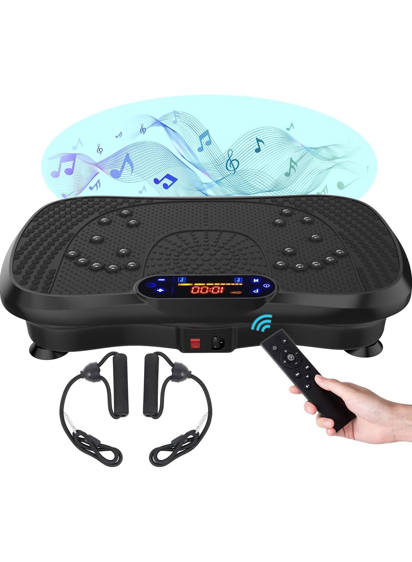 Vibration Plate Fitness Platform Exercise Machine Vibrating Lymphatic Drainage Shaking Full Body Shaker Workout Vibrate Stand Shake Board Sport Gym for Weight Loss Fat Burner for Women Men
