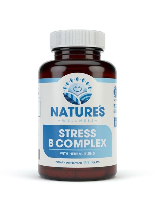 Vitamin B Complex Stress Relief | All Natural Mood Enhancer and Stress Support Supplement | Stress B Complex with Herbal Extract Blend Plus Vitamin C, PABA, and Choline