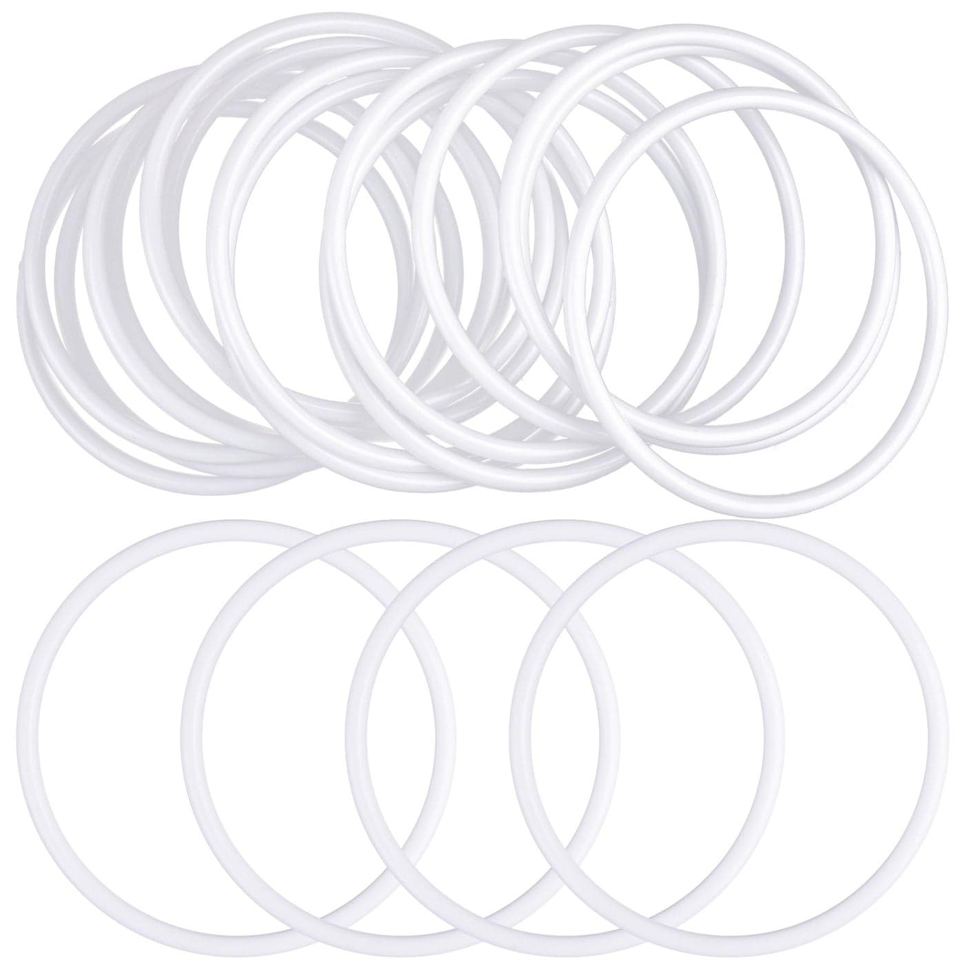 AUEAR 30 Pack 4 Inch Plastic Dream Catcher Rings Round Wrapping Floral Macrame Charms Ring for Home DIY Craft Wedding