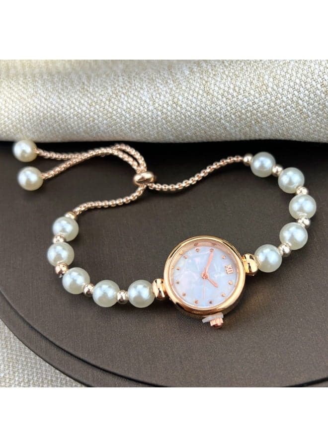 New Pearl Bracelet Women's Quartz Watch
