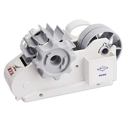MoTEX Tape Dispenser Compatible with 3 Inch Core Tapes, 3 Rolls of Transparent Tapes with Dispenser -Prime (White)