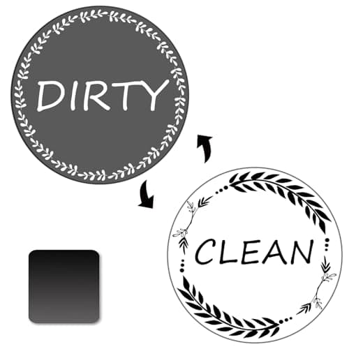 Clean and Dirty Magnet,Dishwasher Magnet Clean Dirty Sign Indicator,Reversible Dish Washer Sign, Double Sided Strong Kitchen Flip Indicator,Apartment Must Haves Kitchen Necessities