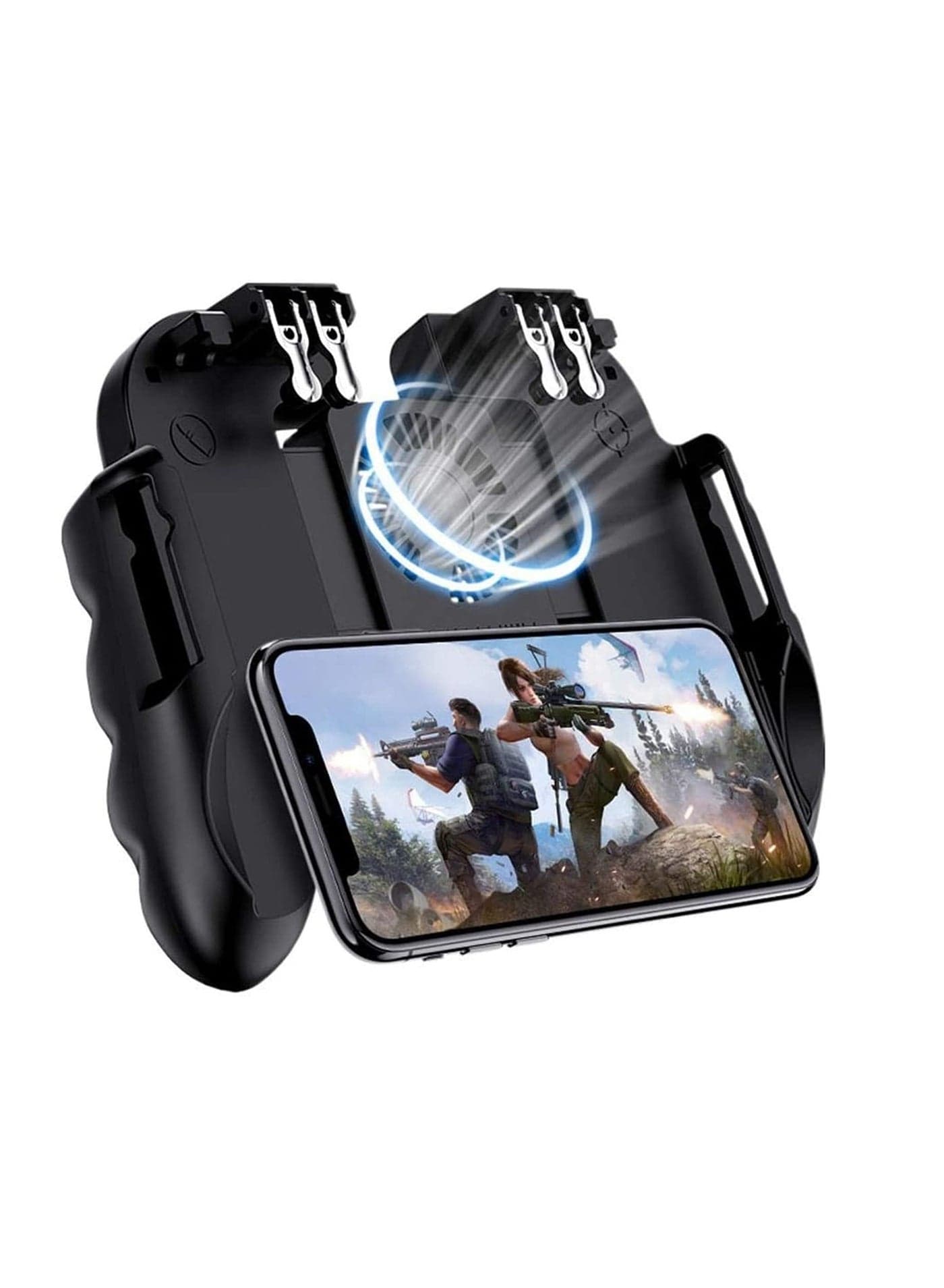 H9 PUBG Game Controller gamepad Trigger Shooting Free Fire Cooling Fan Gamepad Joystick for IOS Android Mobile Phone