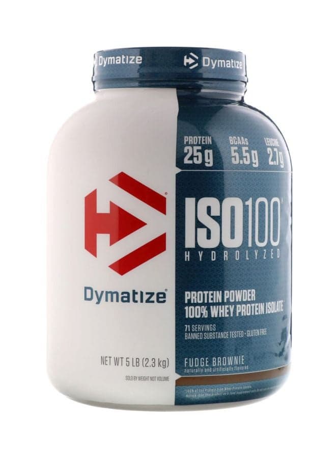 ISO 100 Hydrolyzed Protein Powder - Fudge Brownie, 5lbs, 70 servings