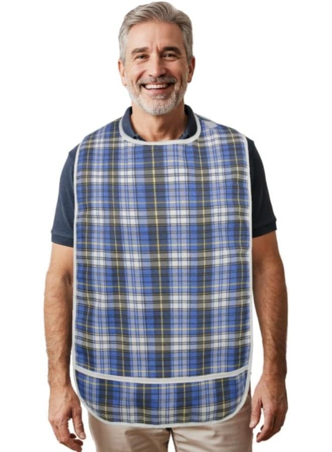 Modaliv Adult Bib - Reusable Clothing Protector - Waterproof - Crumb Catcher - Machine Washable