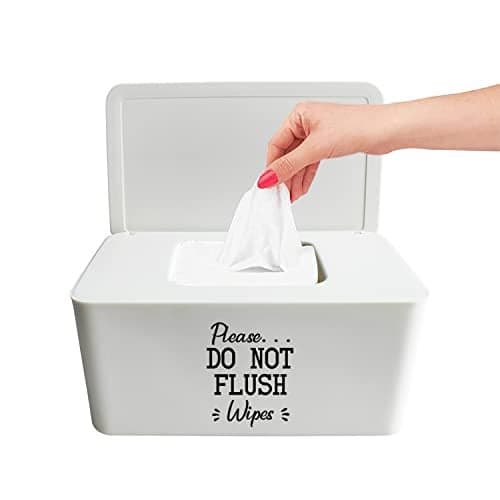Moorfowl Baby Wipes Dispenser for BathroomPlease DO NOT Flush Wipes Container Holder Upgarde Size 82L x 49W x 39H inches