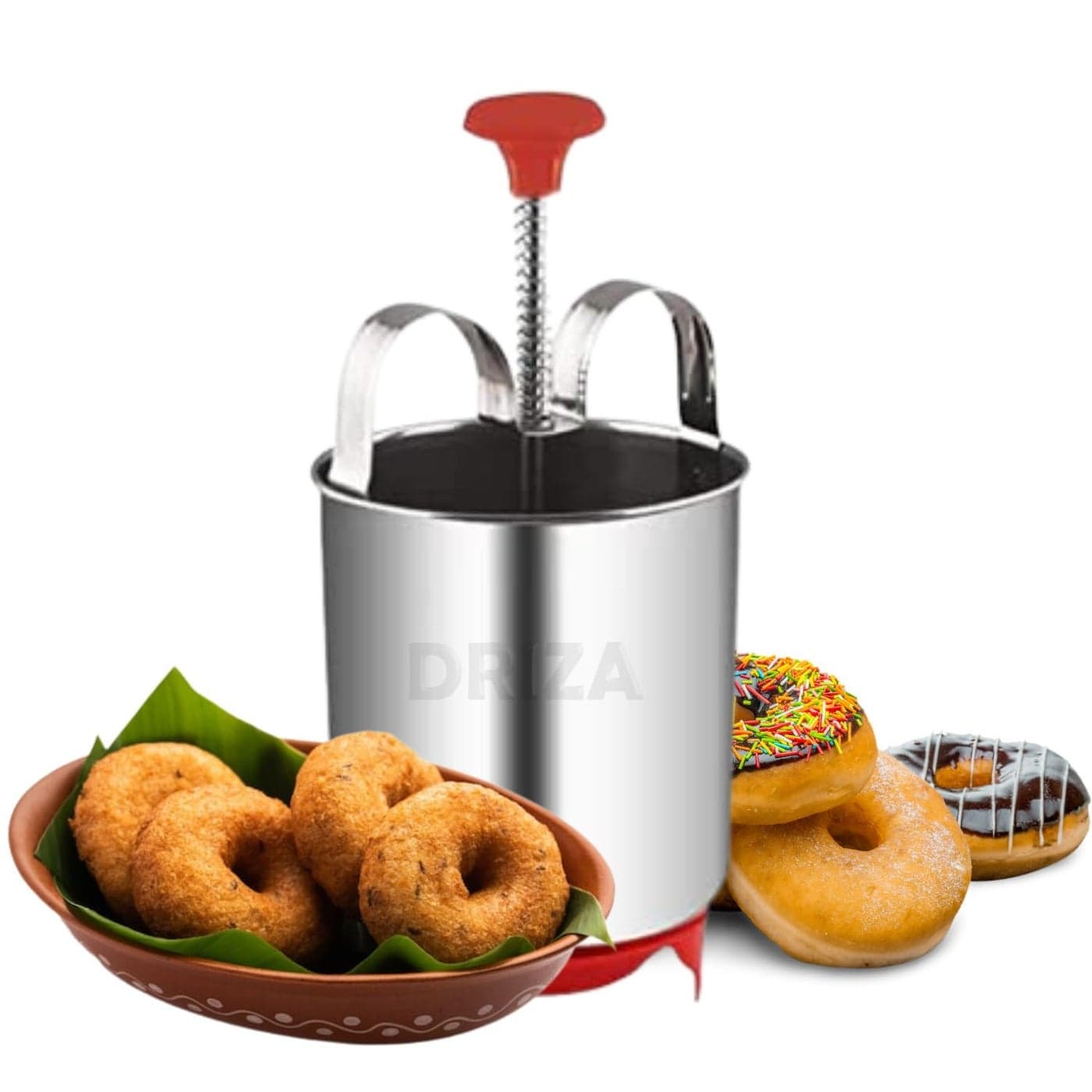 siddhmurti Stainless Steel Mendu Vada Maker Perfectly Shaped and Crispy Mendu Vada Maker Machine Medu Vada and Donut Maker Stainless Steel for Homemade Donuts and Medu Vada Pack of 1