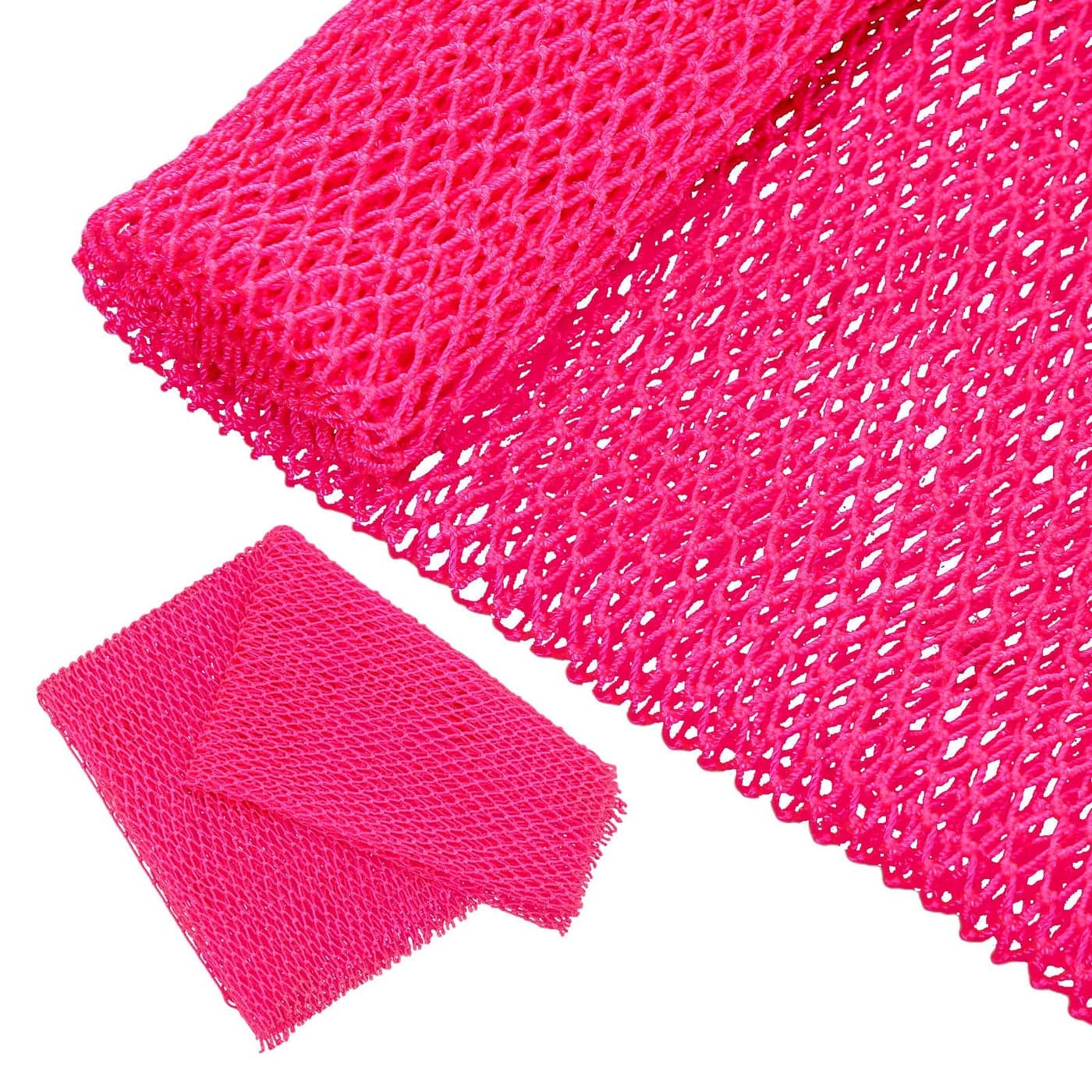 Geiserailie African Net Sponge Long Bathing Net Shower Body Scrubber Back Scrubber Skin Smoother Bathing Sponge for Daily Use or Stocking StufferPink