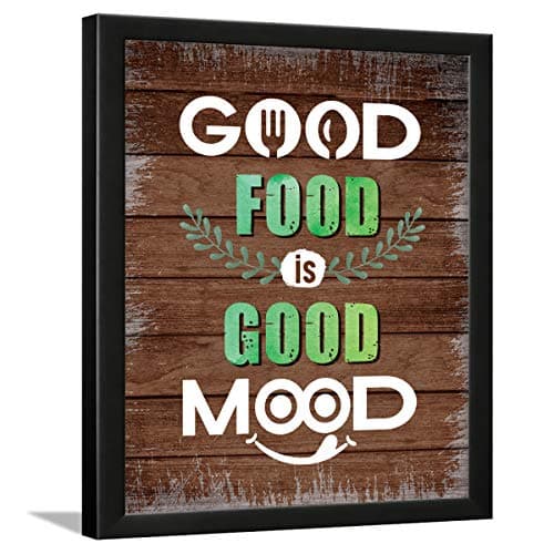 Chaka Chaundh - Restaurant Quotes Wall Frames - Dining Quotes Frame - Kitchen Quotes Framed Posters - Dining Table Quotes Frames for Room & Hall - (14 X 11 Inches) (Kitchen good food vintage)
