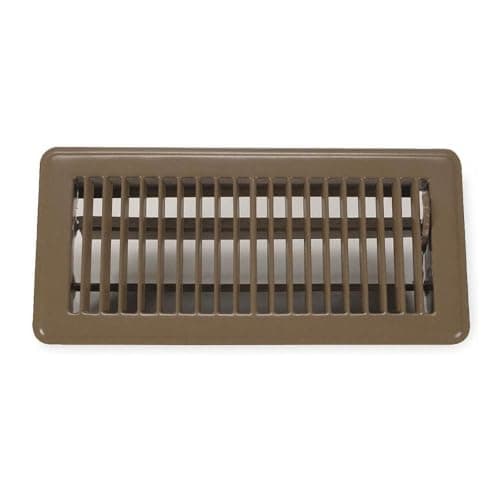 Rocky Mountain Goods Floor Register Vent for 4Inch by 10Inch Vent Openings Item Dimensions 115 x 55 Easy Adjust Air Supply Lever Premium Finish Heavy Duty to Allow Walk on use Brown