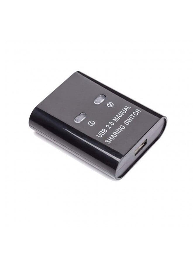 1Printer Sharing Switch, Manual Switcher Adapter, 2 Computer Share 1 Printer Scanner USB Device Hub with 2 Pack Male Cables