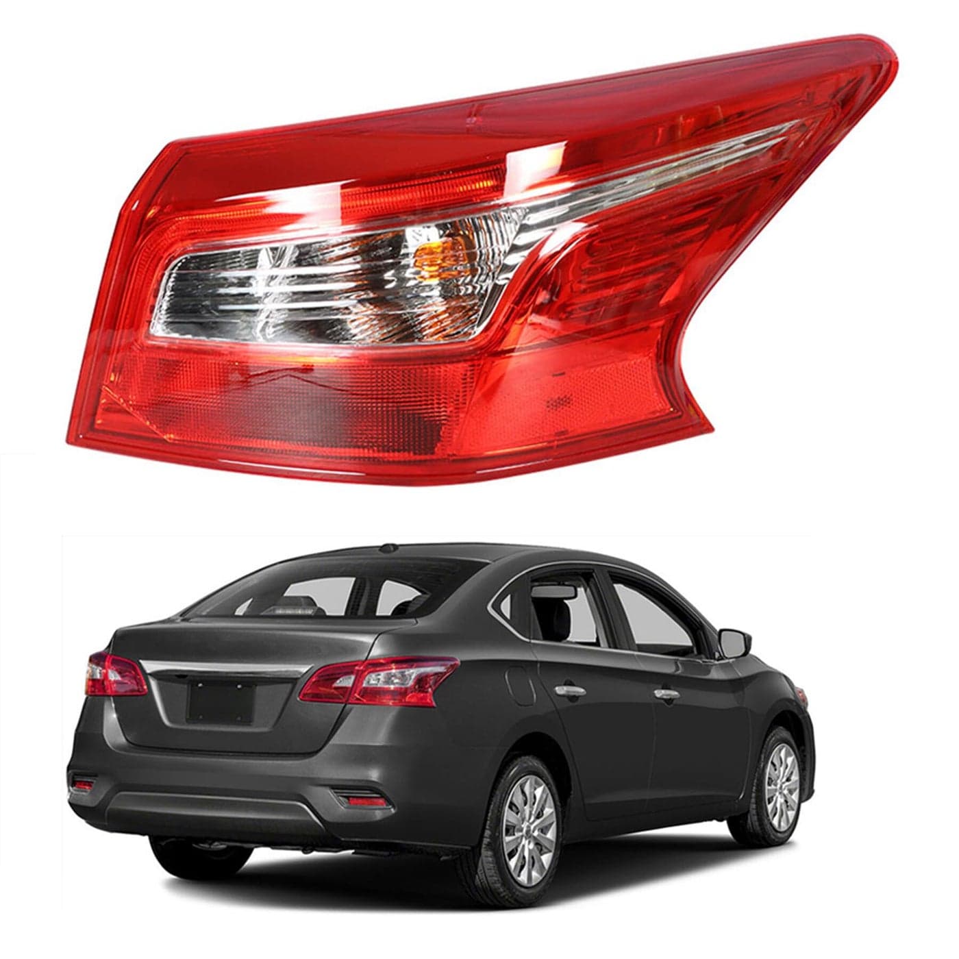 marddpair RH Outer Tail Light Replacement for 20162018 Nissan Sentra Right Passenger Side Rear Brake Lamp 265503YU0A