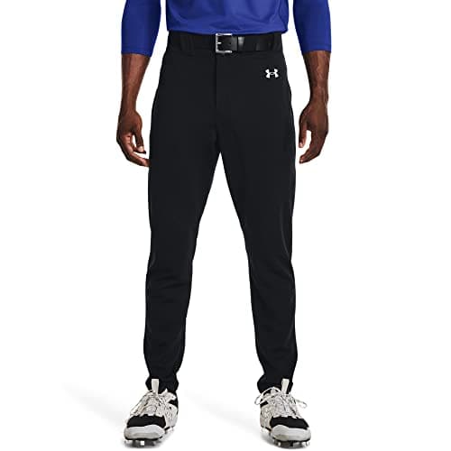 Under Armour Men's Utility Baseball Straight Leg Pant Pipe 22, (001) Black / / White, Large