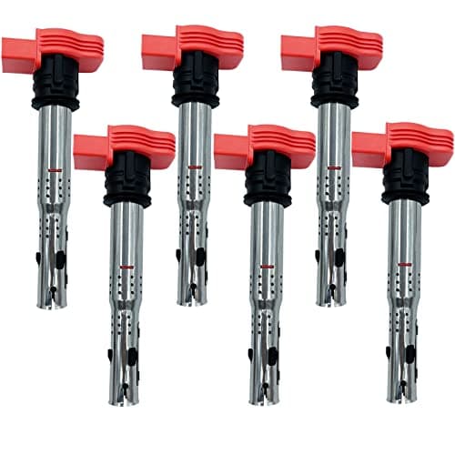 HLZ PRODUCT REP TOP IGNITION COIL SET OF 6 COMPATIBLE WITH Volkswagen Touareg AUDI A4 A5 A6 A7 A8 Q5 Q7 S4 S5 SQ5 Porsche Cayenne Panamera 3.0T 3.2 V6 EA837 UF529 UF575