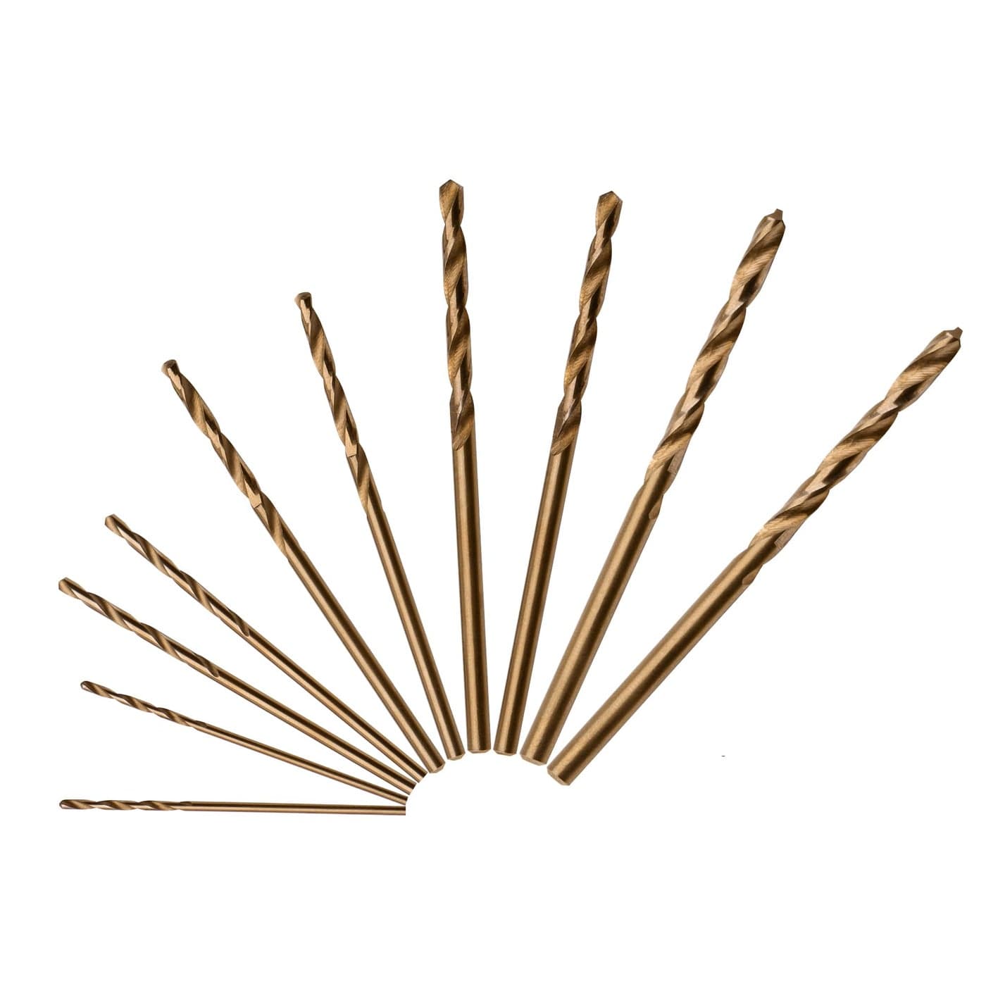 SPKLINE 10 Pcs High Speed Steel Cobalt Drill Bit Set 2 Pcs of Each 1mm364 15mm116 2mm564 25mm332 3mm18 Jobber Length Twist M35 Metal Drill Bit For Stainless Steel And Hard Metal