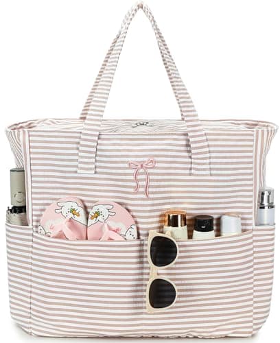 Bluboon Beach Pool Bags Tote for Women Ladies Large Gym Tote Carry On Bag With Wet Compartment for Weekender Travel Waterproof
