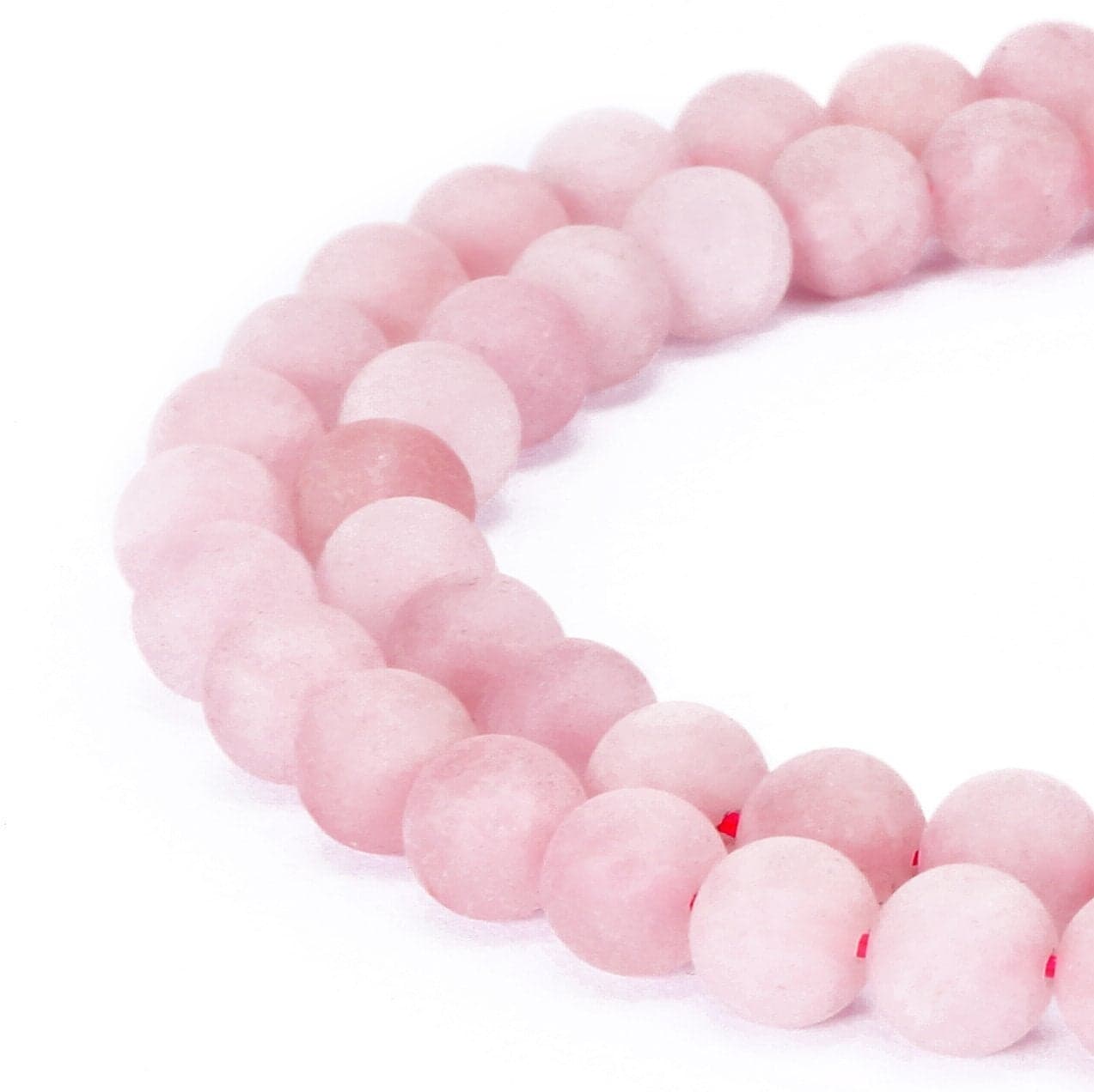 Natural Rose Quartz Stone Beads Pink Round Faced Matte Gemstone Loose Beads for Jewelry Making 2MM 3MM 4MM 6MM 8MM 10MM 12MM 8MM Rose Matte
