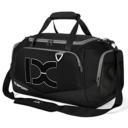 Sports Gym BagINOXTO Travel Duffel Bag with Dry Wet Pocket And Shoe CompartmentFor Women and Men40L55L Fitness Waterproof Weekender Bag For Swim Sports Travel Working Out Black white 40L