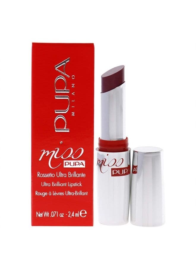 Milano Miss Milano Lipstick - Creamy, Ultra Pigmented Lip Color - Nourishing Formula - Crystal-Effect Lipstick - Ultimate Boost Of Volume And Hydration - 206 Infinitive MaUVe - 0.071 OZ