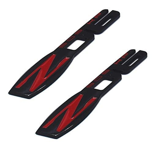 Aimoll 2pcs Corvette C6 Z06 Chevy Emblems3D Badges 505 Hp Fender Replacement for 20062013 Chevrolet Corvette C6 Glossy Black red