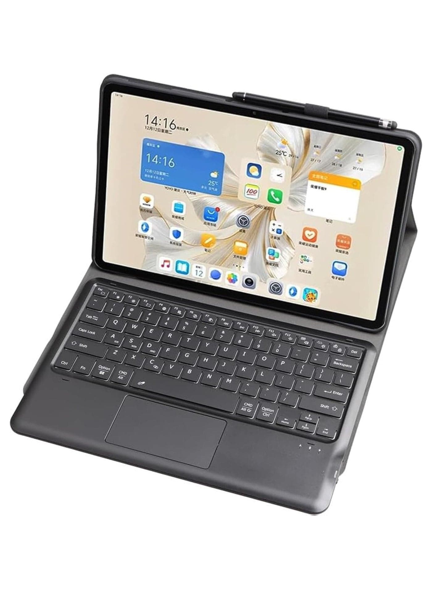 Bluetooth Touched Keyboard Compatible with Honor Pad 9 12.1inch 2024 Keyboard Case with Pen holder Protective For Honor Pad 9 Tablet