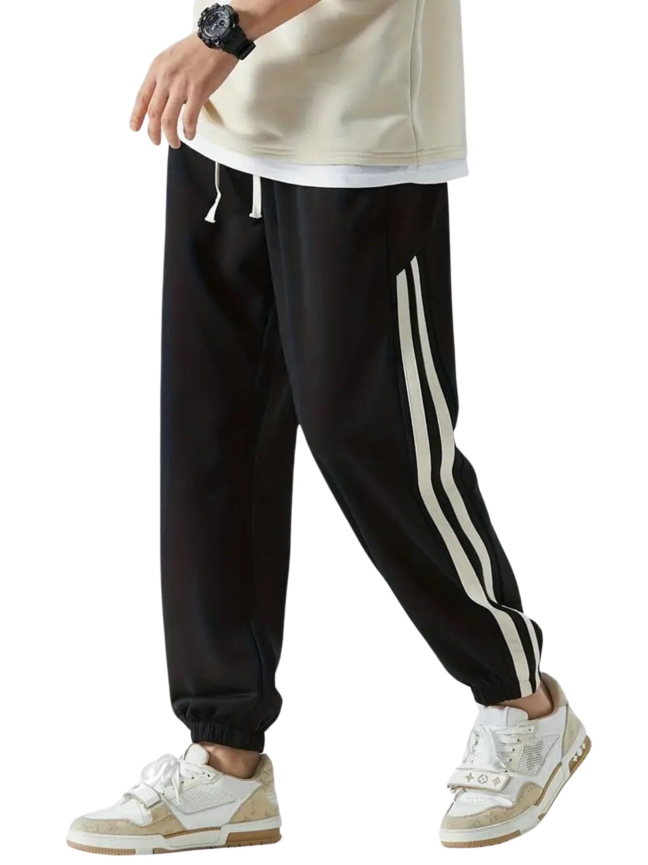Lymio Track Pant for Men || Regular Fit || Track Pants || Full Elastic Jogger Track Pant (TP-32-Black-2XL)