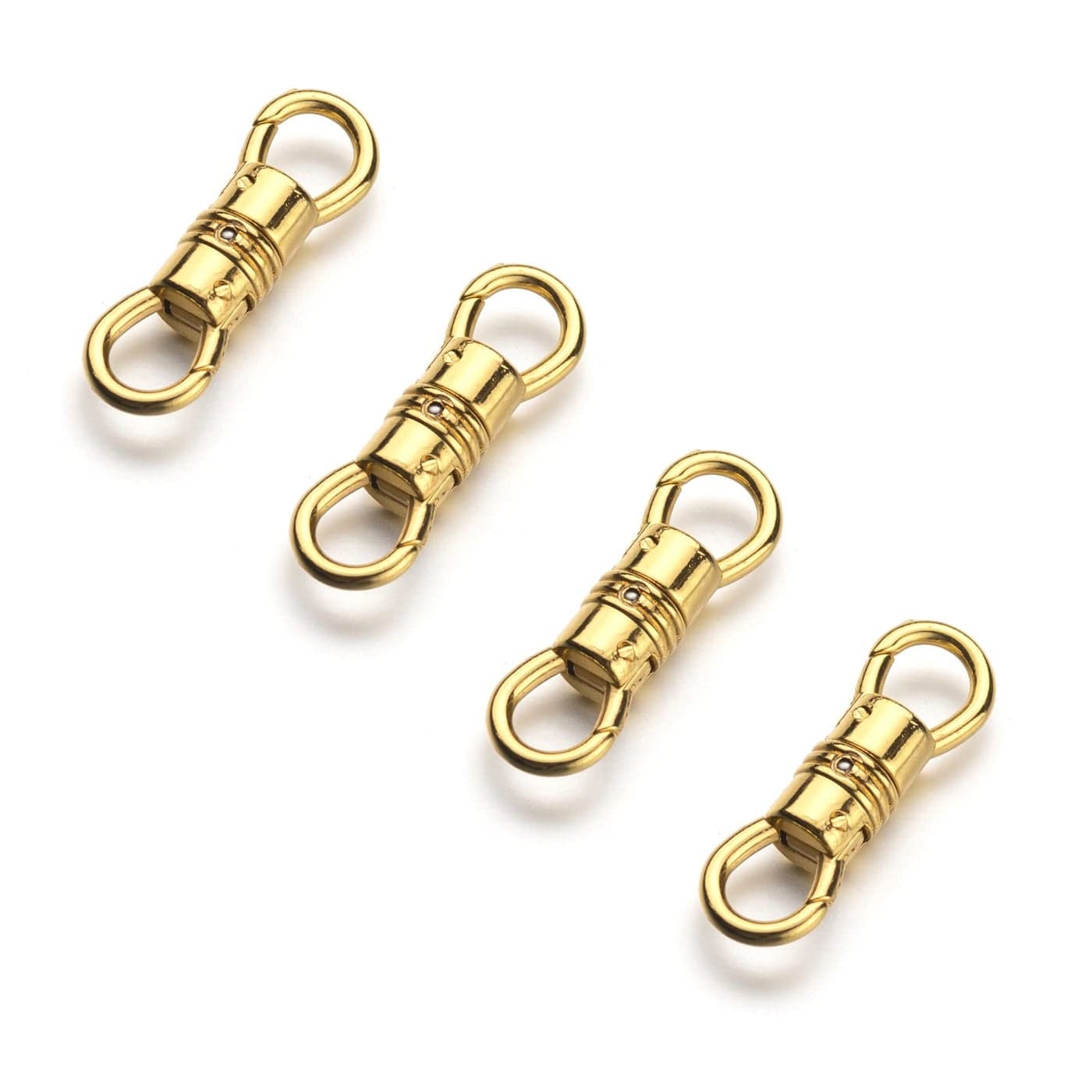 Zpsolution Double Open Swivel Pendant Clasp Connectors Bails for Necklace Removable Pendant Findings 4PCS Gold