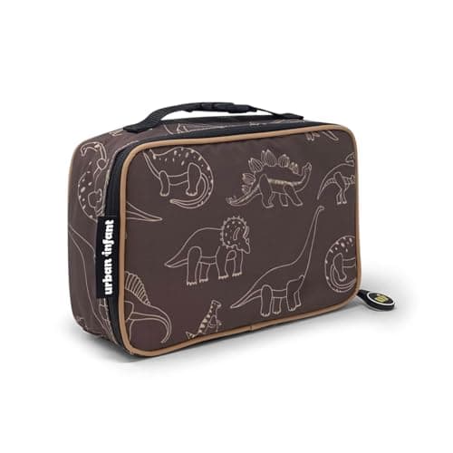 Urban Infant Yummie Kids Lunch Box Insulated Bag Toddler Boys and Girls Perfect for Daycare Preschool Travel Snacks Allergy Alert Cards Fits Bento Boxes Dinosaurs