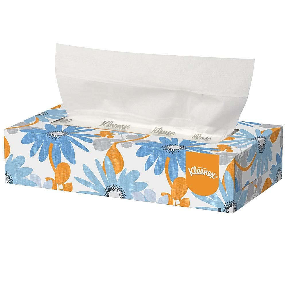 Kleenex 21606BX White Facial Tissue 2Ply White PopUp Box Box of 125 Tissues