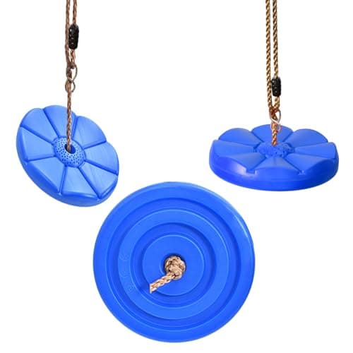 IFOYO Tree Rope Swing Disc Rope Swings Round Kids Swing Seat Strong Disc Swings for Outdoor Backyard Playground Holds 220lbs100kg for 310 Years Kids Children Blue