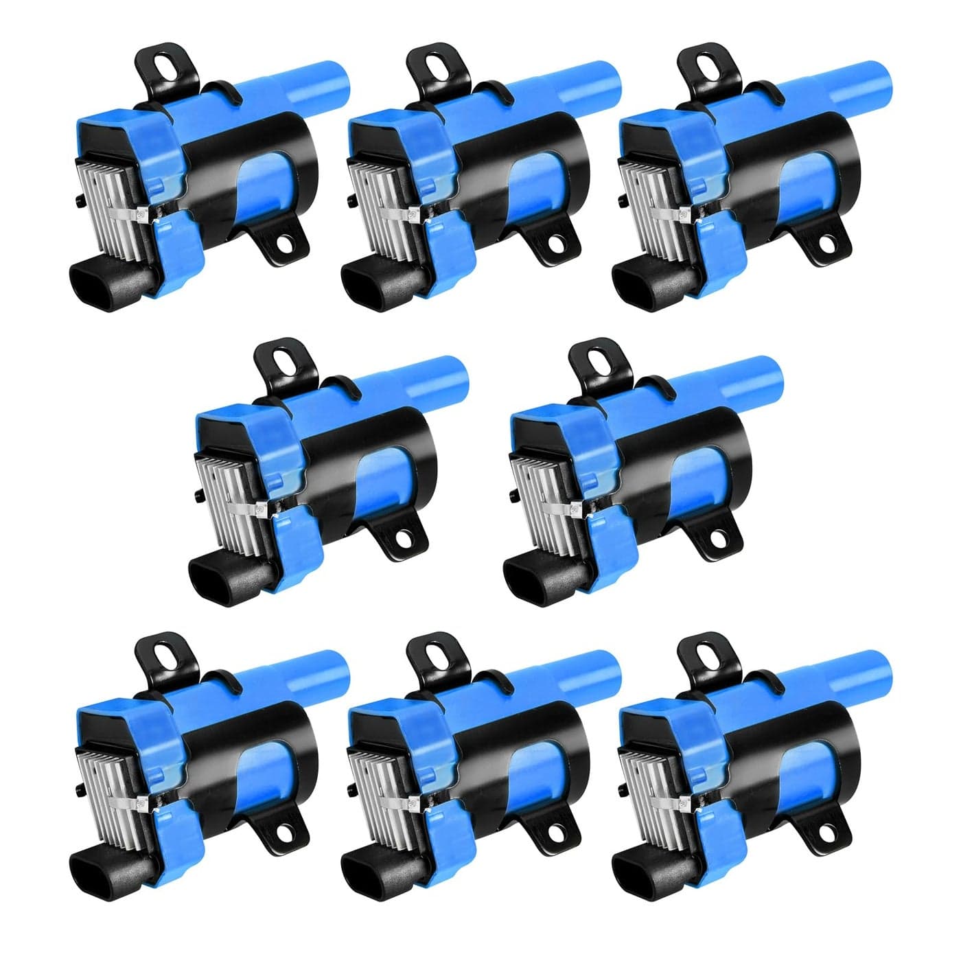 ENA Set of 8 Blue Round Ignition Coil Pack Compatible with Chevrolet GMC Silverado 1500 2500 3500 Tahoe Suburban Express Sierra Savana Yukon XL Escalade V8 53 60 Replacer D585 19005218 UF262