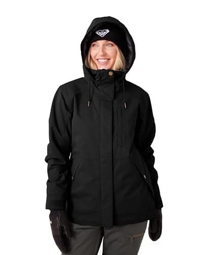 Roxy Women's Billie Jacket – 10K Waterproof Snow Jacket, Tailored Fit, PFAS-Free, Insulated, Rose Tan, Medium