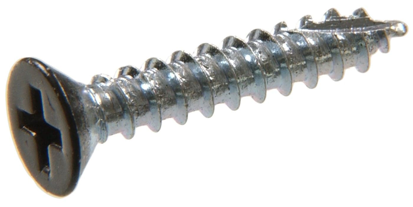 The Hillman Group 45399 9-Inch x 1-Inch Flat Phillips Wood Screw, Black, 30-Pack