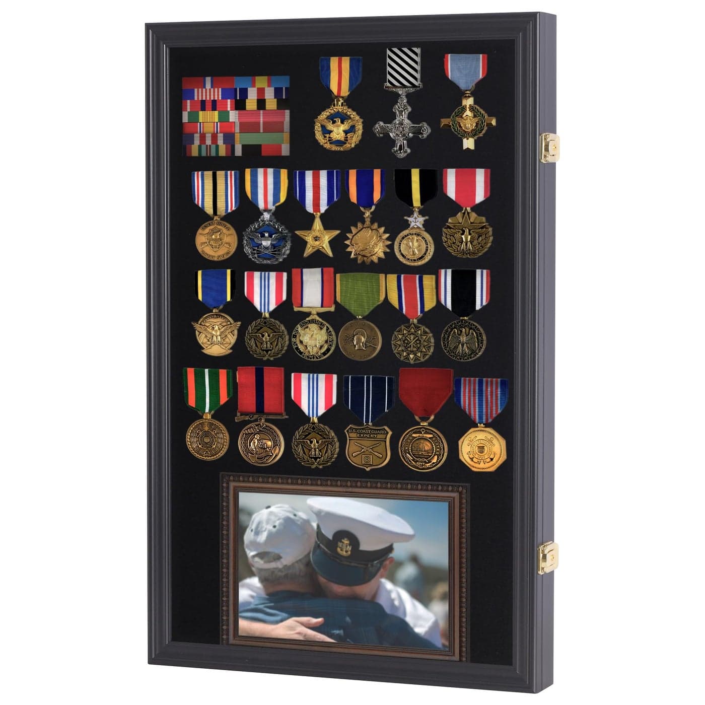 Large Pin Display Case 25 X 16 Pin Collection Display with 98 UV Protection Acrylic Door for Military Medals Beach Tags Jewelry Pins Pin Gift Insignia Ribbons Pin Collectibles