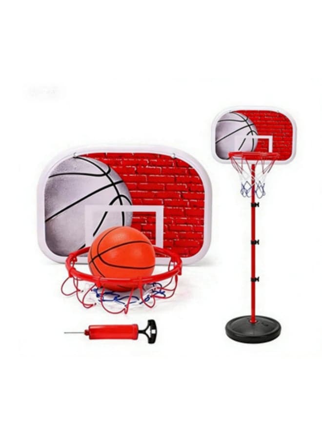 Mini Basketball Hoop with Ball and Pump Portable Basketball Hoop Adjustable Basketball Hoop Set Indoor Outdoor Play for Kids-adjusted from 58 cm to144 cm