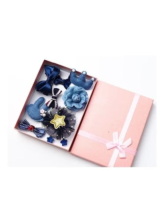 10-Piece Headdress Set Blue/Black