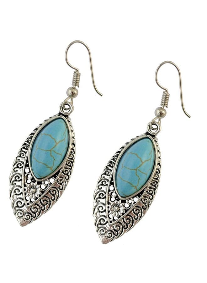 Bohemian Inlaid Teardrop Earrings